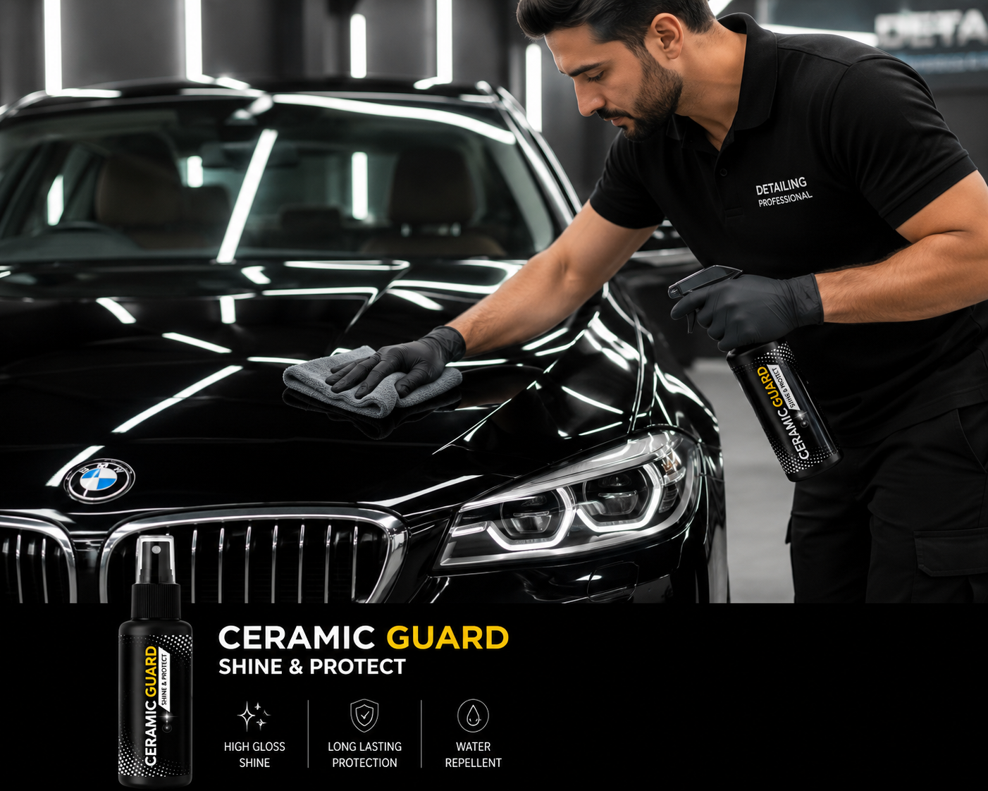 Ceramic Guard Spray – Instant Shine & Protection Coating for Cars (100ml)